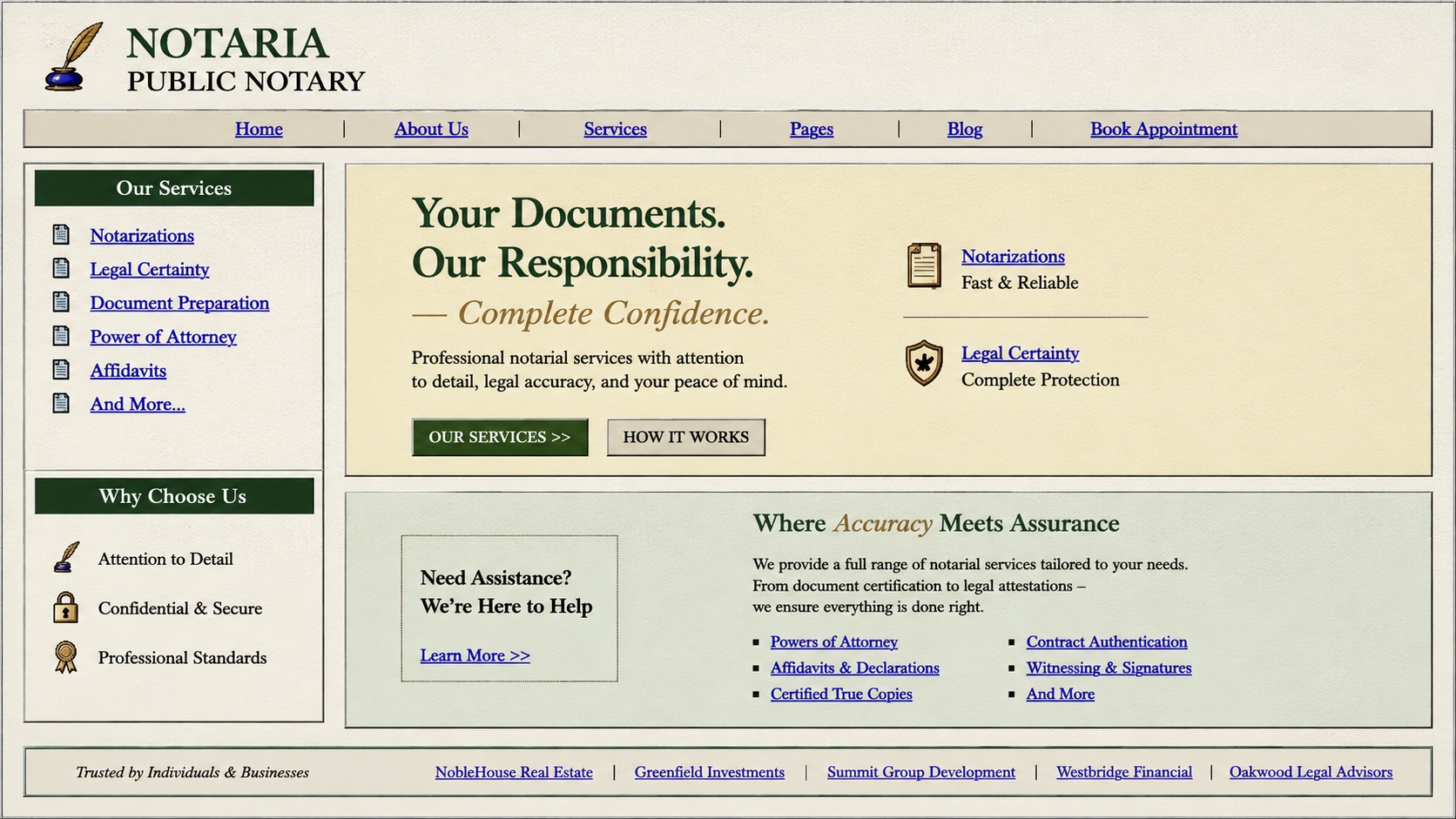 Old notary website