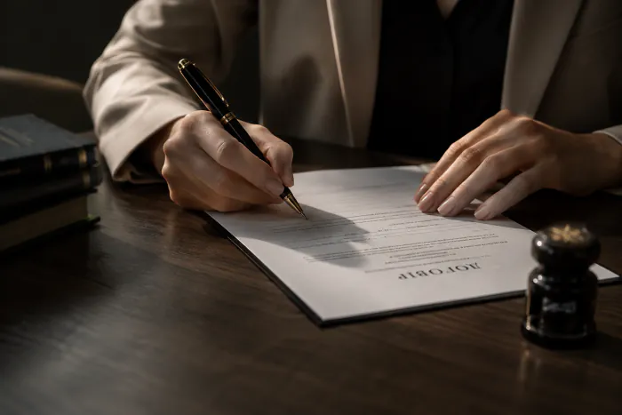 Signing an agreement