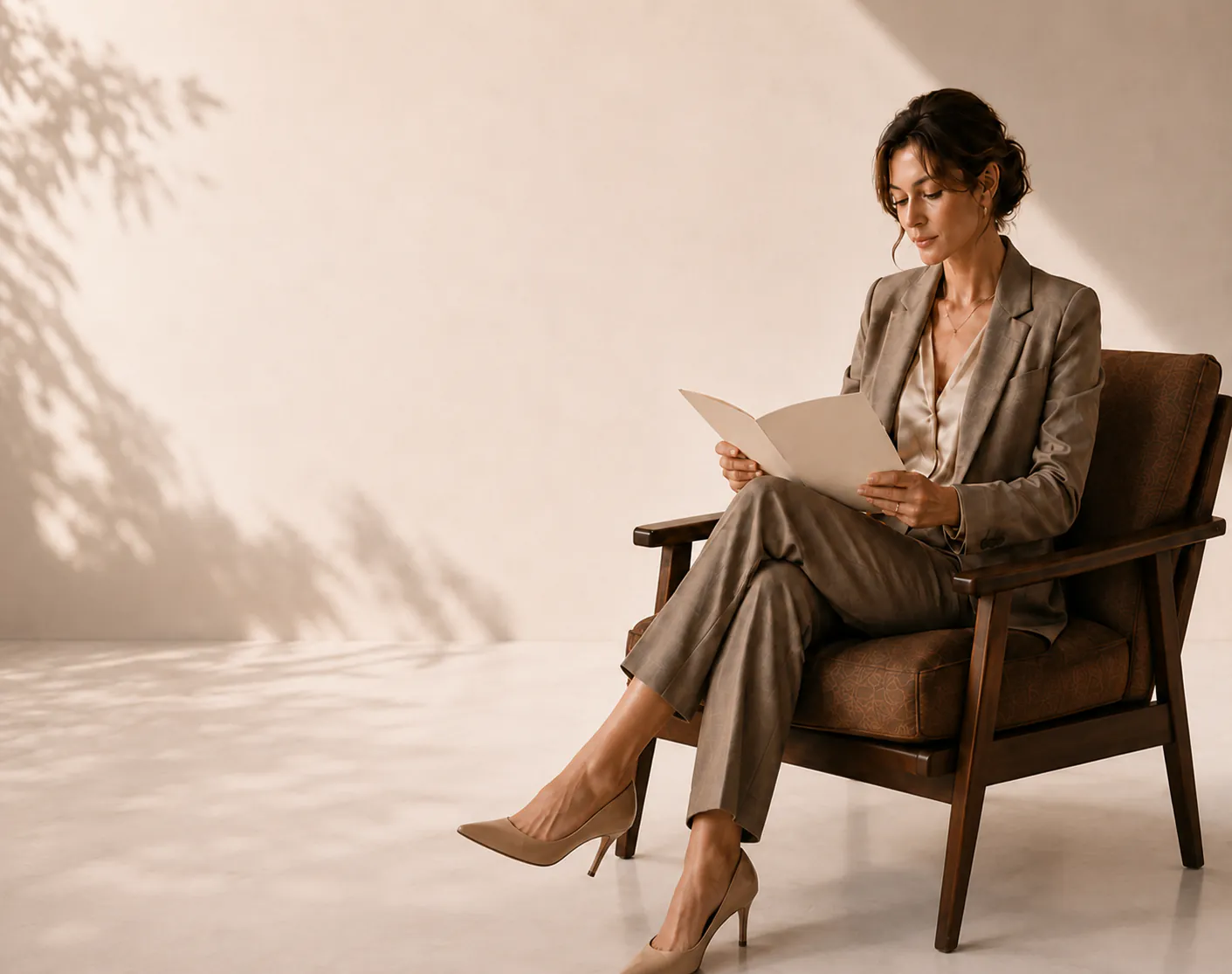 Mariia Bondar, private notary, in her office